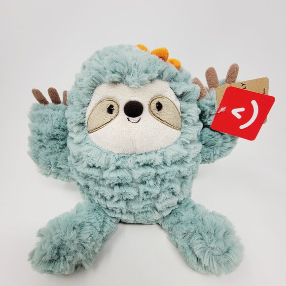 Aurora Cactus Sloth Plush Soft Fluffy Green Sloth 10" - Picture 1 of 8